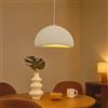 B·LED BARCELONA LED BARCELONA LED Lampada a Sospensione Wabi Sabi Grande 30cm Bianca Stile Giapponese Moderno Effetto Pietra in Resina Lampada da Soffitto Stile Industriale e Classico E27 per Soggiorno Cucina