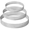 Odoukey Stampi per Anelli per crostata 3 Pezzi, Diametro 10/15/20 cm Anelli da Cottura in Acciaio Inossidabile microforato per crostate e Torte di Pasticceria