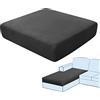 SHUOJIA Fodere per Cuscini per Divani, Protezioni per Cuscini per Sedili in Tessuto di Velluto Elasticizzato,Cuscino per Divano Fodera per mobili Coprisedile per Divano (Black,Chaise Longue)
