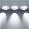 Aigostar Faretti LED da Incasso 5W 370 Lumen/ 6500K Luce Bianco Fredda/Orientabili a 30°/ per Cartongesso/Foro Incasso Ø70-75 mm/ 220-240V/ Set di 3