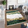 TAPISO Toscana Tappeto Soggiorno Antiscivolo Lavabile Pelo Corto Effetto Stampato Design Moderno Motivo Astratto Marmo tonalità Verde Grigio Oro Salotto Sala Camera 200 x 300 cm