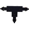 Ledvion - Connettore a T, Binario Monofase, Nero, Plafoniera led soffitto, lampadario cucina, faretti led, plafoniera moderna