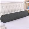 DG Catiee Cuscino Bolster Cilindrico Rotondo, Cuscino per Testiera Supporto Collo Morbido Confortevole Cuscino Lombare per Divano Poltrona Letto Chiusura Spazi (15 x 80cm, Grigio Scuro)