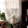 A.Monamour Tenda Corta Trasparente in Pizzo Voile Bianco per Finestra Piccola - A Rullo da Cucina, Bistrot, Caffè - A Vetro Pannello per Porta, 1 Pezzo