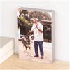 Wanapix | Blocco fotografico in legno 13x13 | Colore argento | Blocco personalizzato su 1 lato | Ideale come cornice fotografica decorativa | Blocco in legno con foto stampata