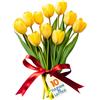 levante group - Tulipani Finti Realistici in Lattice Giallo - Mazzo di Fiori Artificiali Realistici per Decorazioni Casa, Ufficio, Eventi - Tulipani Finti 10pz