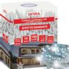 GINMA - Luci Di Natale da Esterno Professionali a Risparmio Energetico e Alta Impermeabilità - Luminarie Natalizie da Esterno (Bianco Freddo, 10 Metri (100 LED))