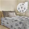 PENSIERI DELICATI Telo Copriletto 220x280 cm, Telo Singolo 100% Cotone Pique, Ideale Come Arredo, Coperta Salva Letto 1 Piazza e Mezza, Fantasia Volare Beige, 100% Made in Italy
