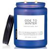 M&SENSE Candele di soia Ode to Winter fortemente profumate. Candela a 2 stoppini in barattolo da 550 g. Durata 110 ore. Candela di aromaterapia naturale organica alla lavanda e sandalo
