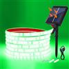 HEGEHE 24V striscia LED solare [2m, luce verde], alimentazione solare, IP68 impermeabile flessibile, 1200MAH striscia LED in silicone, illuminazione decorativa giardino di Natale