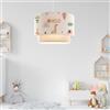 lux.pro Lampada a Sospensione per Cameretta Lampadario per Bambini Lampada da Soffitto con Doppio Paralume Cilindrico Decorato con Giraffa - Bianco