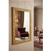 MO.WA Specchio da parete rettangolare, Specchio muro classico oro 50x70, Made in Italy, specchiera grande moderna, cornice legno dorato