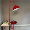 bamyum Gorkiede Lampada da Terra in Metallo, Lampada da Terra per Soggiorno, Camera da Letto, Camera dei Bambini con Attacco E27, Larghezza 30 cm, Paralume Regolabile, Rosso