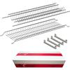Fhuller Scolapiatti Incasso Filo Acciaio Inox (NO Cromato o Verniciato Grigio) Per PENSILE 60 INTERNO 56,4 Misura Scolapiatti 55,6-701/60XP1 Griglia Portapiatti + Bicchieri+ 4 Staffe + Scatola