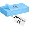 Generic GM 25 Pezzi - Tovaglie Coprimacchia in TNT Tessuto non Tessuto 100x100cm Colore AZZURRO/CELESTE Ideali per la ristorazione vari colori