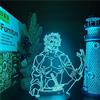 KJsdaADSA Bleach Grimmjow 3D Illusion Lampada LED Night Light, USB Powered 7 colori Touch Switch Camera da letto Lampada da scrivania per regalo per bambini