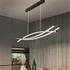 Bellastein Lampada a sospensione LED Dimmable Tavolo da pranzo Sala da pranzo Lampada a sospensione con telecomando Lampada a sospensione Soggiorno Cucine Office Lampada a sospensione (L100cm, Nero)