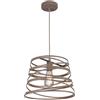 TEKHOME Lampadario a Sospensione E27 in Metallo, Design Moderno a Spirale, Altezza Regolabile, Paralume Decorativo per Cucina, Soggiorno, Sala da Pranzo - Senza Lampadina A08-OS