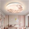 OOWOKS Plafoniera Luna a LED Design Moderno Lampada da soffitto a forma di Luna Lampada a Luna 3D Dimmerabile Applique da parete Decorativa Earth Moon Lampada da soffitto con telecomando,Moon design,40cm