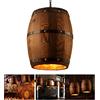 YOXANG Vintage Legna Barile Luce Pendente Retrò Stile Regolabile Catena Luci Sospese Creativo Unico Soffitto Lampada a Sospensione Infissi Rustico Lampada Caffè Bar Cucina Negozio Antico Lampadario