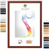 FRAMO Cornice in legno FRAMO 33 x 43 cm (dimensione dell'immagine) in rosso spazzolato | Dimensione personalizzabile | Cornice per poster | Puzzle | Foto collage | Su misura | Foto quadro su misura