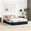 IKAYAA Letto Matrimoniale 140x190 con Contenitore Letto Idraulico con Rete a Doghe e Telaio-Nero-140 x 190 cm