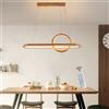 XIANHE Lampadario Legno Tavolo da pranzo Cucina LED Lampada a Sospensione Dimmerabile Moderna Ovale Altezza regolabile Lampadari per Sala da Pranzo Soggiorno Camera da Letto Ufficio Lampade (C-L90cm)