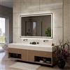 Alasta Atlanta Specchio Bagno LED 150x90cm Antiappannamento, Retroilluminato, Personalizzabile, Rettangolare, Selezione Colore Luce