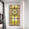 LXDWEI Pellicola per finestre privacy stile chiesa europea in vetro colorato senza colla adesione statica adesivi decorativi smerigliati per finestre 15,7x39,4(40x100cm)