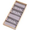 Richolyn Vassoio Porta Bicchieri per Cassetto,Organizer portaoggetti in Legno con Custodia per Occhiali a 6 Scomparti | Portaocchiali portaoggetti Scatola portaocchiali Multipla Vassoio espositore