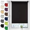 Sonello Tenda a rullo oscurante Klemmfix senza Forare 80cm x 150cm nero, tenda avvolgibile oscurante con morsetti e con catenella per finestre e porte, Blackout, opaco, Protezione Solare