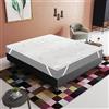materassi e doghe - Topper Singolo 90x190 Correttore di Rigidità in Memory Foam SFODERABILE - Fresco Coprimaterasso morbido tessuto Silver con ELASTICI (Singolo, 90x190)