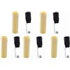 Generico Kit 5 Portalampada Finta Candela Antica, Avorio, Bianco e Antichizzato, Termoplastica, Fissaggio Filettato 10 mm (Avorio, ALTEZZA 8,5 CM)