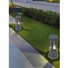 Partenopea® Lampione a led lampioncino lampada illuminazione da esterno palo da giardino prato vialetti e sentieri moderno 15w 1600 lm (Grigio 30 cm, Luce calda 3000K)