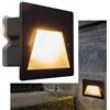 UNIVERSO Faretto segnapassi IP65 LED 3W incasso scatola 503 scale giardino viale gradini (6000K, Nero)
