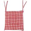 CosìCasa Coprisedie Cuscini per sedie da cucina set da 4 Pezzi Made in Italy | Copri Cuscini Sedie Cucina Imbottitura Sfoderabile | Copriseduta sedie Jacquard con Lacci Fantasia Quadretti Rosso