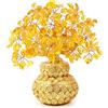 Bwinka Feng Shui Citrino Multicolore Crytal Money Tree Bonsai con decorazione cinese per fortuna e ricchezza