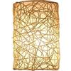 XIOXJK Lampada da Parete, Lampada da Parete in Rattan Naturale, Applique da Parete in Vimini, Lampada da Parete in Rattan Intrecciato a Mano, Illuminazione Rustica da Fattoria con Base E2