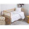 IlGruppone Piumino Per Bambino Lettino 110x125 Cm 100/200/300 Gr 4 Stagioni Estate/Inverno Anallergico Trapunta Coperta Da Culla Trapuntina Traspirante Antiacaro - Bianco - 4 Stagioni
