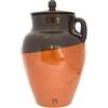 Fratelli Colì Tegame Pignata Rustica con Coperchio, Tegame da Forno, Tegame Terracotta Marrone, Altezza 28
