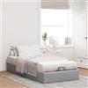 IKAYAA Letto Singolo 100x200 con Contenitore Letto Idraulico con meccanismo di Sollevamento Letto Imbottito con Rete a Doghe-Grigio chiaro-100 x 200 cm