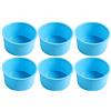 Generic Mini stampi per torte in silicone, rotondi da 10 cm, antiaderenti, riutilizzabili, strumenti da forno per gelatina, mousse e dessert (blu, 6 pezzi)