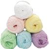Generico Gomitolo di cotone pastello, 6 x 50gr, 300 gr cotone mercerizzato per copertine, filato per amigurumi