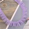 Wambere 10 Yards 2.5cm Nastro Pizzo Increspato Ruffles Pizzo Tessuto Elastico Pizzo Trim,Vintage Pizzo Trim Decor,per DIY Cucito Artigianato Decorazioni di Nozze Scrapbooking Confezione Regalo,Viola chiaro