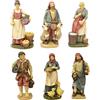 Joy Christmas Pastori per Presepe 15 cm in Resina, 6 Pezzi Assortiti 48209