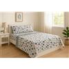Corredocasa Set Completo Lenzuola in Morbido Pile, Alta qualità con Diverse Fantasie Eleganti per Un Comfort Avvolgente, Ideale per Un Letto Caldo e Accogliente (Panna, Una Piazza e Mezzo)