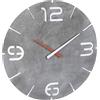 TFA Dostmann Contour Design 60.3536 - Orologio da parete senza fili, effetto cemento, con batteria