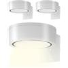 Generico Luce per Quadri Senza Fili Batteria - 3x Faretto per Quadri LED, Luci da Parete Magnetica con Telecomando, Dimmerabili, Timer,Luce Notturna Decor da Parete per Armadio Esposizione Pittura Arte Dipinti