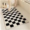Surwin Tappetino da Doccia Antiscivolo, Moderno Stile Tappetino da Bagno in Luffa PVC, Morbida Tappeto Antiscivolo Lavabile Asciugatura Rapida Tappetino da Doccia (80x120cm,Quadrato Rotondo)