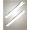 Bellanny Plafoniera LED 60cm 20W LED Luminaire, 2400LM Lineare Lampada da soffitto 4500K Bianco Neutro Moderna Tubo Neon LED Sottopensile per Cucina Ufficio Garage Officina Giardino Barra,2Pack